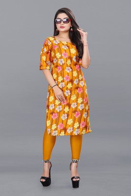 Alpha Fashion Women Printed A-line Kurta(Multicolor)