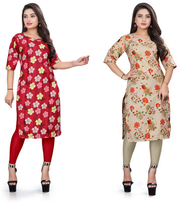 Rd fashion Women Printed A-line Kurta(Multicolor)
