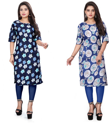 HARISH TEXTILE Women Printed A-line Kurta(Multicolor)