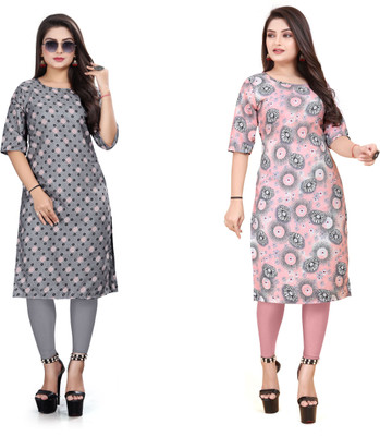deshmi fashion Women Printed A-line Kurta(Multicolor)