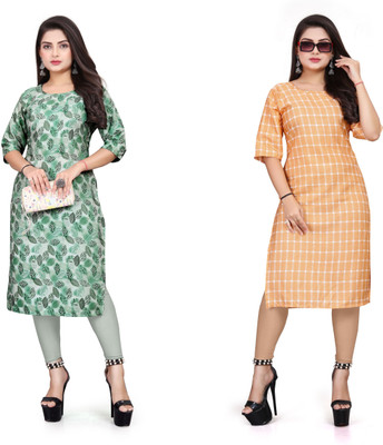 RIDDHI COLLECTION MALL Women Printed A-line Kurta(Multicolor)