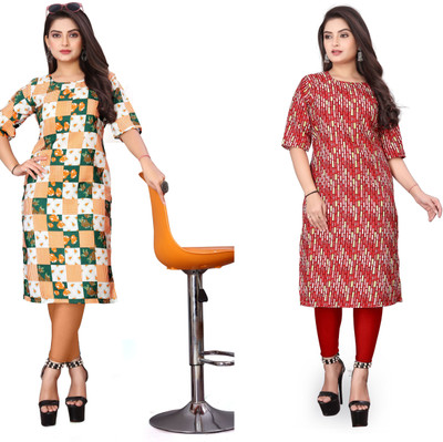 DB COLLECTION Women Printed A-line Kurta(Multicolor)