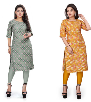 Vishwa Collection Mall Women Printed A-line Kurta(Multicolor)