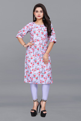 KNG TEXTILE Women Printed Straight Kurta(Multicolor)