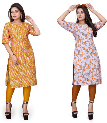 deshmi fashion Women Printed A-line Kurta(Multicolor)