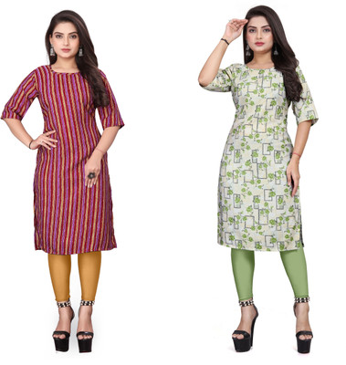 PAFASHION Women Printed A-line Kurta(Multicolor)