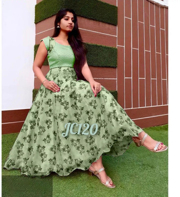 79% OFF on Harvilsan Women Printed Anarkali Kurta(Light Green) 79% OFF on Harvilsan Women Printed Anarkali Kurta(Light Green)