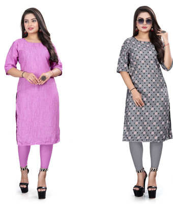 ANITA LYCRA Women Printed A-line Kurta(Multicolor)