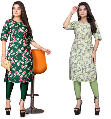 TITHIGARMENT Women Printed A-line Kurta(Multicolor)