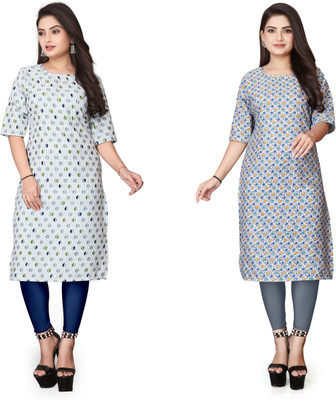 DB COLLECTION Women Printed Straight Kurta(Multicolor)