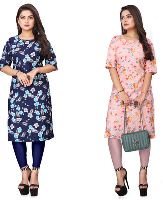 JAYA DESIGNER Women Floral Print A-line Kurta(Multicolor)