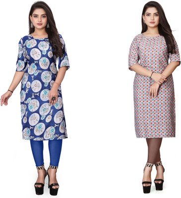HARISH TEXTILE Women Printed A-line Kurta(Multicolor)