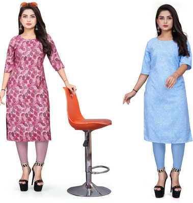 Vishwa Collection Mall Women Printed A-line Kurta(Multicolor)