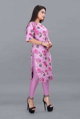 ANITA LYCRA Women Floral Print A-line Kurta(Multicolor)