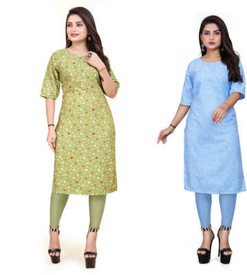 Vishwa Collection Mall Women Printed A-line Kurta(Multicolor)