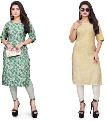 PAFASHION Women Printed A-line Kurta(Multicolor)