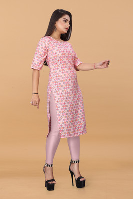 Jayshree Fab Women Printed A-line Kurta(Pink)