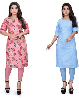 HARISH TEXTILE Women Printed A-line Kurta(Multicolor)