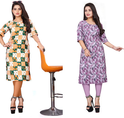 JAYA DESIGNER Women Printed A-line Kurta(Multicolor)