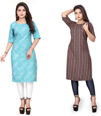 RIDDHI COLLECTION MALL Women Printed A-line Kurta(Multicolor)