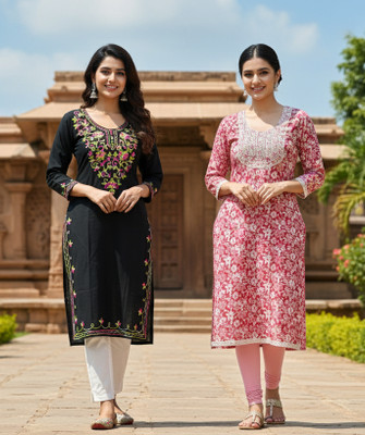 Andheriyas Collection Women Floral Print Kurta(Multicolor)