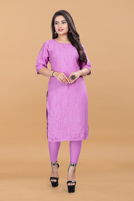 HARISH TEXTILE Women Striped A-line Kurta(Multicolor)