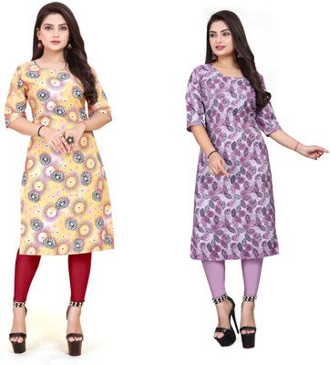DB COLLECTION Women Printed Straight Kurta(Multicolor)