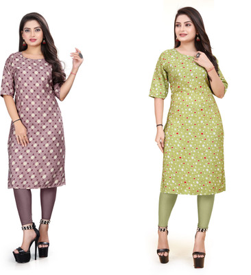 Vishwa Collection Mall Women Printed A-line Kurta(Multicolor)