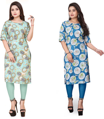 PAFASHION Women Printed A-line Kurta(Multicolor)