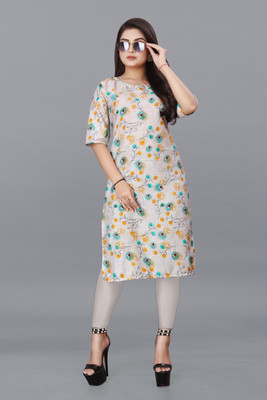 deshmi fashion Women Printed Straight Kurta(Multicolor)