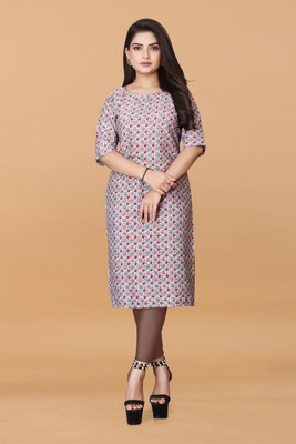 KNG TEXTILE Women Printed A-line Kurta(Multicolor)