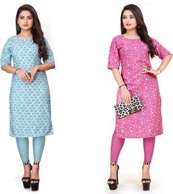 Vishwa Collection Mall Women Printed A-line Kurta(Multicolor)