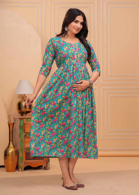 UrbanRang Women Floral Print Anarkali Kurta(Multicolor)