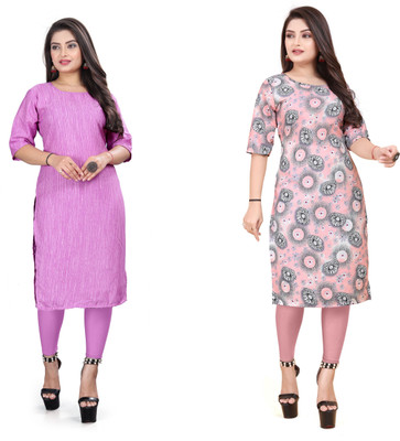 Vishwa Collection Mall Women Printed A-line Kurta(Multicolor)