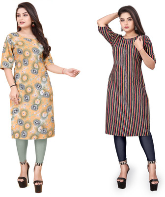 KNG TEXTILE Women Printed A-line Kurta(Multicolor)