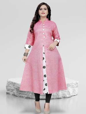 Texpa Creation Women Solid A-line Kurta(Red)