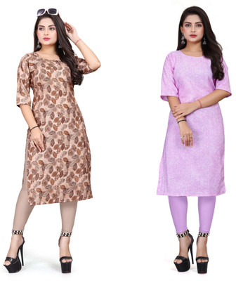 ANITA LYCRA Women Printed A-line Kurta(Multicolor)