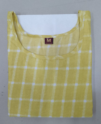 Jayshree Fab Women Checkered Straight Kurta(Multicolor)