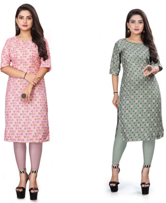 deshmi fashion Women Printed A-line Kurta(Multicolor)
