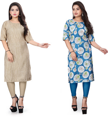 ANITA LYCRA Women Printed A-line Kurta(Multicolor)