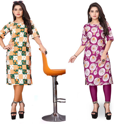DB COLLECTION Women Printed A-line Kurta(Multicolor)