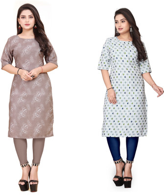 HARISH TEXTILE Women Printed A-line Kurta(Multicolor)