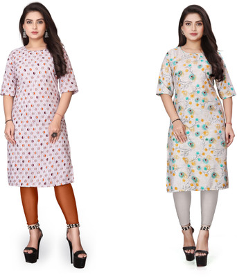 RIDDHI COLLECTION MALL Women Printed A-line Kurta(Multicolor)