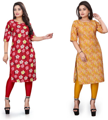 RIDDHI COLLECTION MALL Women Printed A-line Kurta(Multicolor)