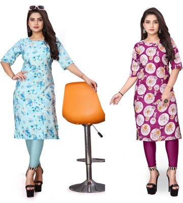 Jayshree Fab Women Printed A-line Kurta(Multicolor)