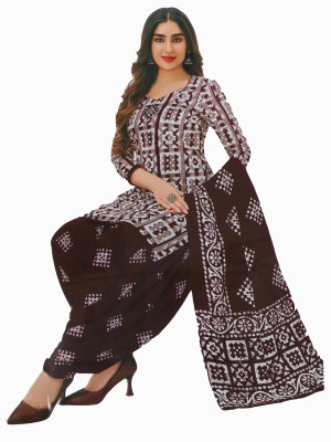 DN Faishon Women Printed Pakistani Kurta(White, Brown)