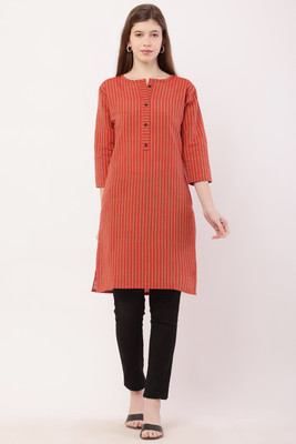 RIDE AND RULE Women Self Design Straight Kurta(Multicolor)