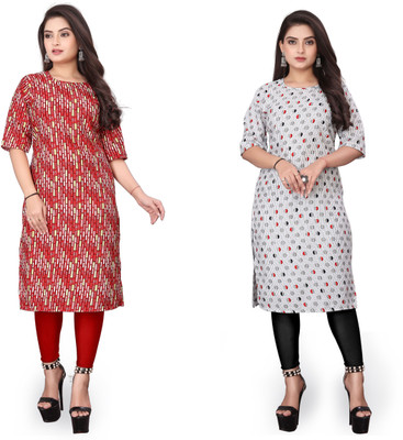 RIDDHI COLLECTION MALL Women Printed A-line Kurta(Multicolor)