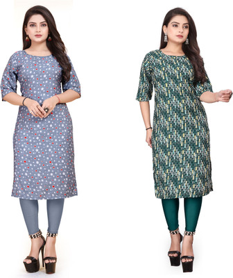 DB COLLECTION Women Printed Straight Kurta(Multicolor)