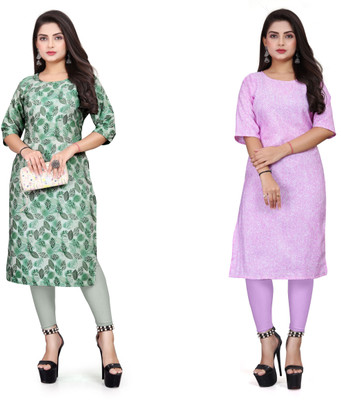 TITHIGARMENT Women Printed A-line Kurta(Multicolor)